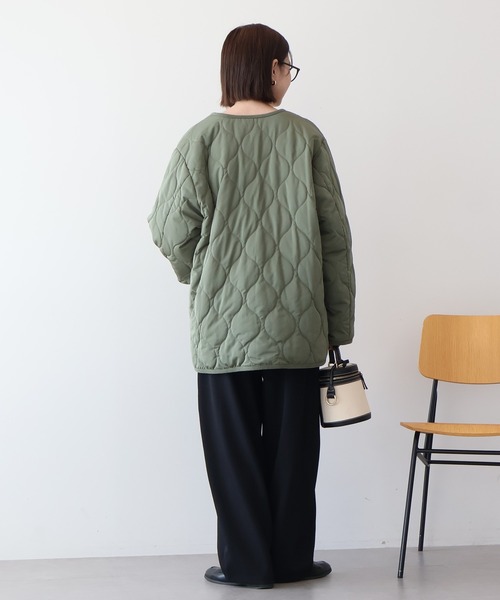 AMERICAN HOLIC（アメリカンホリック）の「キルティングブルゾン（ブルゾン・レディース・ブラック/ネイビー/カーキ/アイボリー・M/L）」の19枚目の写真