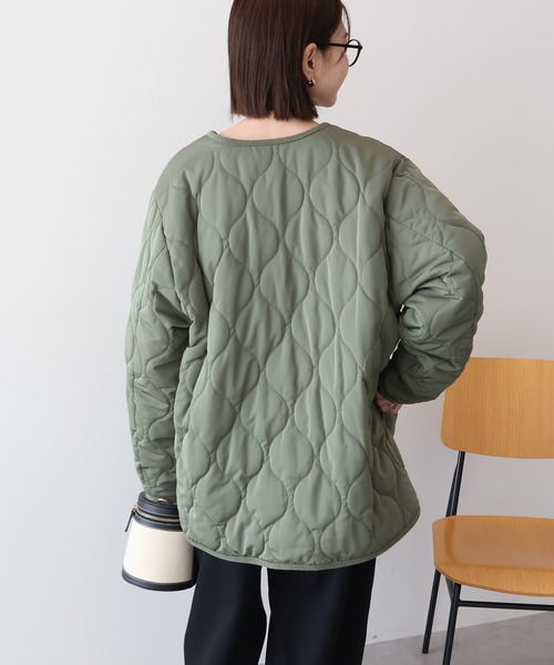 AMERICAN HOLIC（アメリカンホリック）の「キルティングブルゾン（ブルゾン・レディース・ブラック/ネイビー/カーキ/アイボリー・M/L）」の22枚目の写真