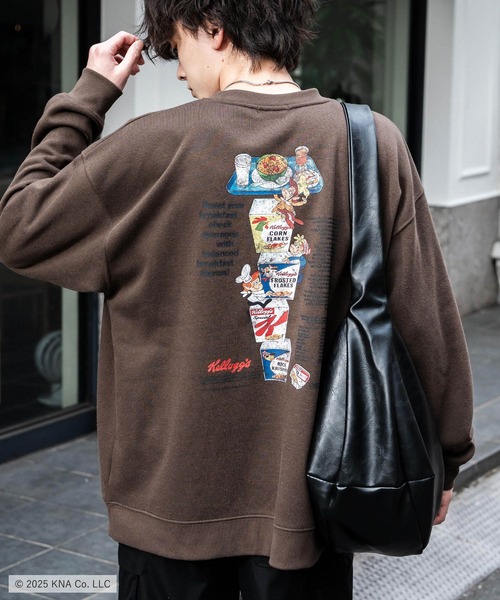 Rocky Monroe(ロッキーモンロー)の「Kellogg's 別注コラボ オーバーサイズヴィンテージライクグラフィックプリント裏起毛スウェットトレーナー(スウェット・メンズ・アッシュグレー/杢グレー/アッシュ/チャコール/ネイビー/ブラウン/アイボリー/アイボリー系・XL/L/M)」の11枚目の写真