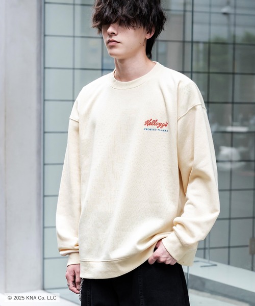 Rocky Monroe(ロッキーモンロー)の「Kellogg's 別注コラボ オーバーサイズヴィンテージライクグラフィックプリント裏起毛スウェットトレーナー(スウェット・メンズ・アッシュグレー/杢グレー/アッシュ/チャコール/ネイビー/ブラウン/アイボリー/アイボリー系・XL/L/M)」の16枚目の写真