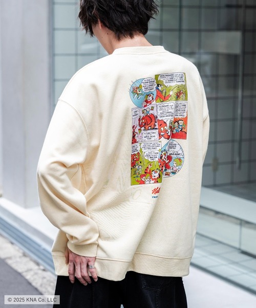 Rocky Monroe(ロッキーモンロー)の「Kellogg's 別注コラボ オーバーサイズヴィンテージライクグラフィックプリント裏起毛スウェットトレーナー(スウェット・メンズ・アッシュグレー/杢グレー/アッシュ/チャコール/ネイビー/ブラウン/アイボリー/アイボリー系・XL/L/M)」の17枚目の写真