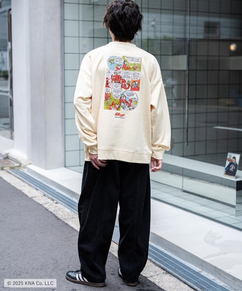 Rocky Monroe(ロッキーモンロー)の「Kellogg's 別注コラボ オーバーサイズヴィンテージライクグラフィックプリント裏起毛スウェットトレーナー(スウェット・メンズ・アッシュグレー/杢グレー/アッシュ/チャコール/ネイビー/ブラウン/アイボリー/アイボリー系・XL/L/M)」の18枚目の写真