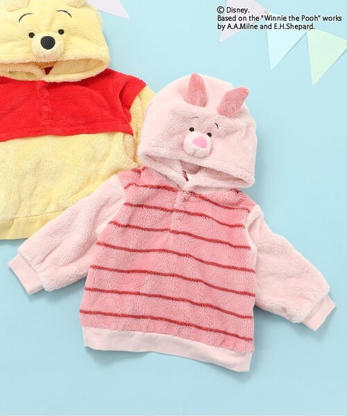 Disney（ディズニー）の「ディズニーキャラクター/くまのプーさん/フーディー（パーカー・キッズ・イエロー/ピンク・80/90/100/110/120/130）」の2枚目の写真