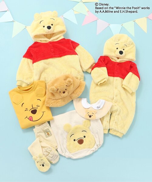 Disney（ディズニー）の「ディズニーキャラクター/くまのプーさん/フーディー（パーカー・キッズ・イエロー/ピンク・80/90/100/110/120/130）」の3枚目の写真