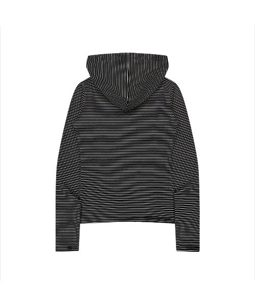 NIIER NOR(ニアノア)の「A'GEM/9 × .kom 『NIIER NOR/ニアノア』 CROSS STRIPE HENLEY HOODIE/クロスボーダー ヘンリーパーカー(Tシャツ/カットソー・レディース・アイボリー/ブラック・FREE)」の12枚目の写真