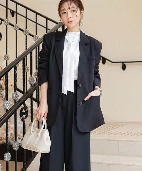 KOBE LETTUCE(コウベレタス)の「オーバーサイズジャケット(テーラードジャケット・レディース・ブラック・M)」の9枚目の写真