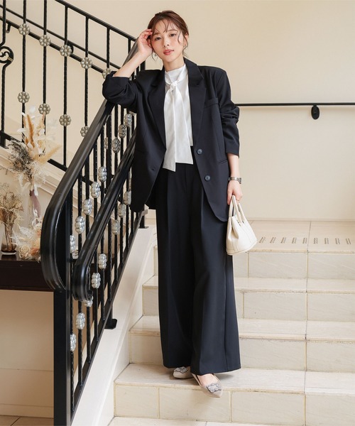 KOBE LETTUCE(コウベレタス)の「オーバーサイズジャケット(テーラードジャケット・レディース・ブラック・M)」の2枚目の写真