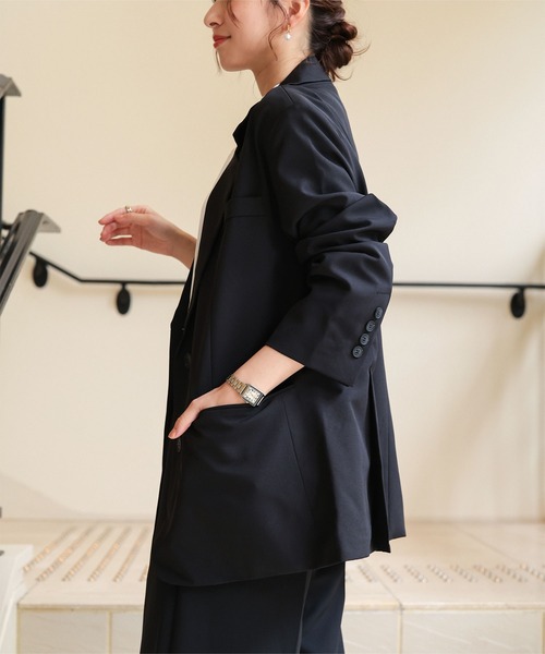 KOBE LETTUCE(コウベレタス)の「オーバーサイズジャケット(テーラードジャケット・レディース・ブラック・M)」の3枚目の写真