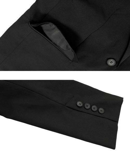 KOBE LETTUCE(コウベレタス)の「オーバーサイズジャケット(テーラードジャケット・レディース・ブラック・M)」の5枚目の写真