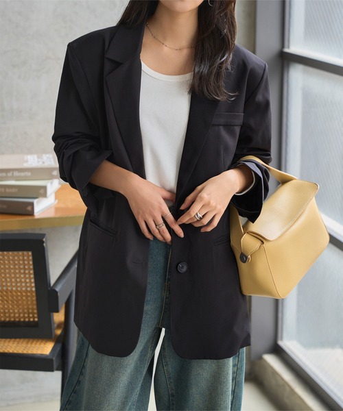 KOBE LETTUCE(コウベレタス)の「オーバーサイズジャケット(テーラードジャケット・レディース・ブラック・M)」の11枚目の写真