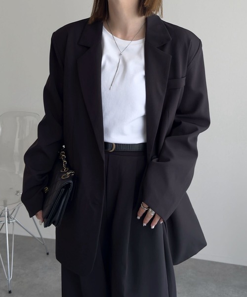 KOBE LETTUCE(コウベレタス)の「オーバーサイズジャケット(テーラードジャケット・レディース・ブラック・M)」の16枚目の写真