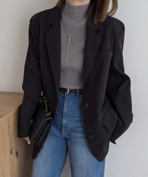 KOBE LETTUCE(コウベレタス)の「オーバーサイズジャケット(テーラードジャケット・レディース・ブラック・M)」の21枚目の写真