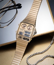 RECORD LABEL（レコードレーベル）の「RECORD LABEL レコードレーベル メタリック アナデジテンプ 特定店限定モデル JG2103-56P/JG2104-53R（アナログ腕時計）」