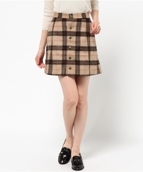 Chico（チコ）の「【who's who Chico】前開き台形スカート（スカート・レディース・グレー/ベージュ・FREE）」の12枚目の写真