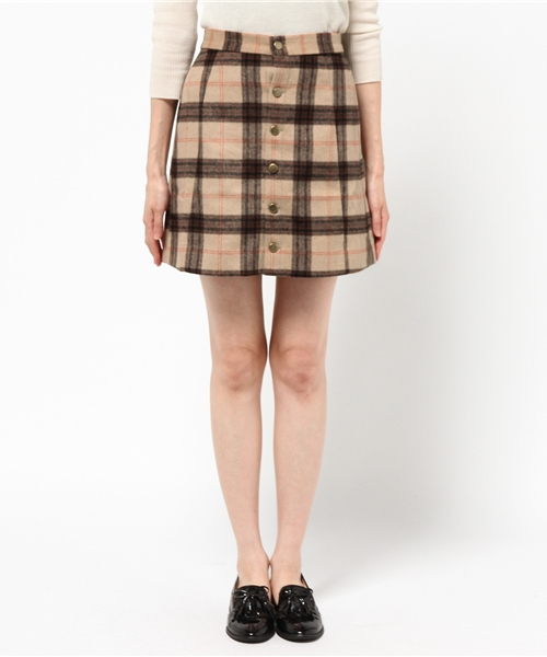 Chico（チコ）の「【who's who Chico】前開き台形スカート（スカート・レディース・グレー/ベージュ・FREE）」の4枚目の写真