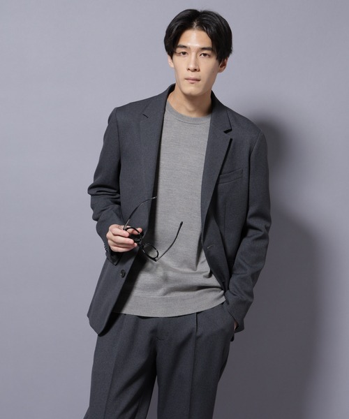 NANO universe(ナノユニバース)の「「Damerino」LANATEC(R) メランジツイルセットアップ(セットアップ・メンズ・ネイビー/ブラウン/グレー・S/M/L/XL)」の4枚目の写真