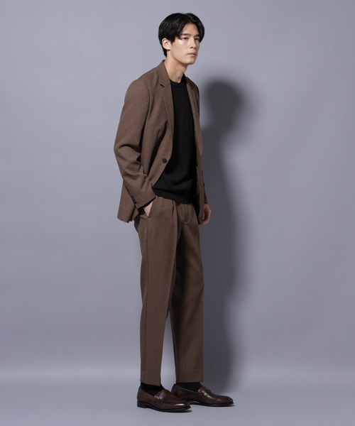 NANO universe(ナノユニバース)の「「Damerino」LANATEC(R) メランジツイルセットアップ(セットアップ・メンズ・ネイビー/ブラウン/グレー・S/M/L/XL)」の15枚目の写真