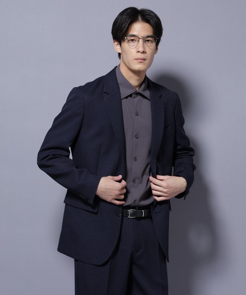 NANO universe(ナノユニバース)の「「Damerino」LANATEC(R) メランジツイルセットアップ(セットアップ・メンズ・ネイビー/ブラウン/グレー・S/M/L/XL)」の18枚目の写真