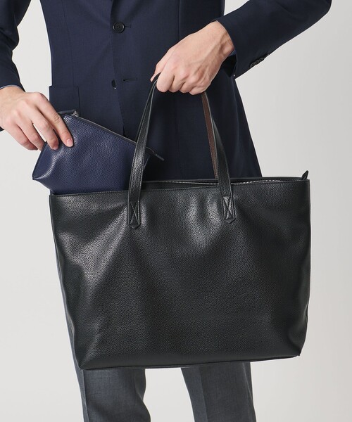 【極美品】UNITED ARROWS トートバッグ M ブラック UNITED ARROWS（ユナイテッドアローズ） トートバッグ レザー トート