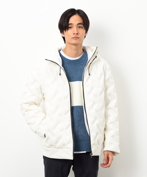 COMME CA ISM(コムサイズム)の「シームレスダウン フード ブルゾン(ダウンジャケット/コート・メンズ・ホワイト/カーキ/ブラック・LARGE/MEDIUM)」の9枚目の写真