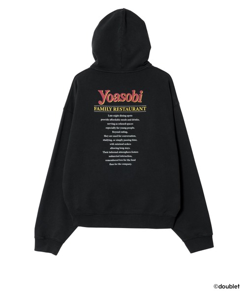 YOASOBI × doublet（ヨアソビ × ダブレット）の「NIGHT OUT HOODIE  FAMIRESU（パーカー・レディース・ブラック・XL/L/M/S/XS）」の5枚目の写真