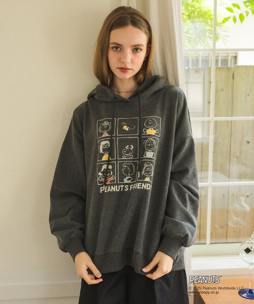 RETRO GIRL（レトロガール）の「PEANUTSフーディパーカー（パーカー・レディース・ライトグレー/チャコールグレー/ナチュラル・FREE）」の7枚目の写真