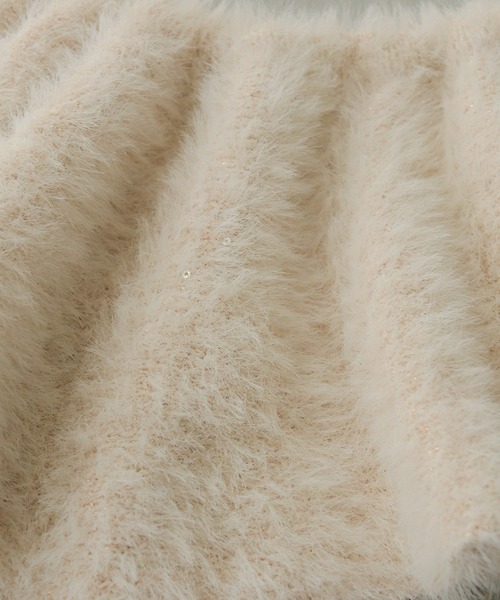 HER CLOSET（ハークローゼット）の「【HER CLOSET】WEB限定 マルチウェイラメシャギーフリル付け襟 WEB LIMITED MULTIWAY LAME SHAGGY FRILL COLLAR（付け襟・レディース・アイボリー/ブラック・FREE）」の21枚目の写真