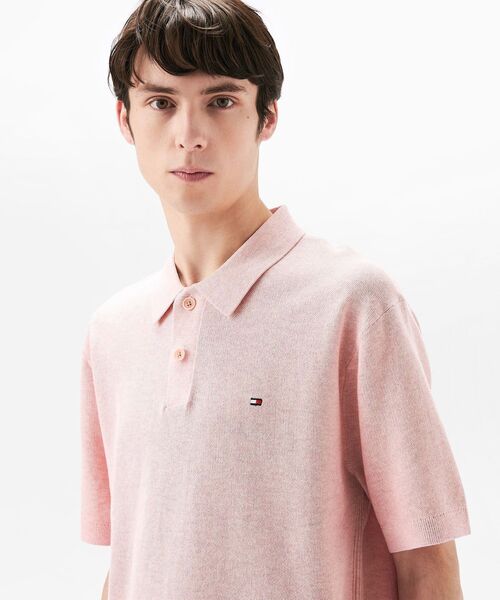 TOMMY HILFIGER（トミーヒルフィガー）の「ライスコーンショートスリーブポロ（ポロシャツ・メンズ・ピンク/ホワイト・MEDIUM/LARGE/X-LARGE）」の3枚目の写真