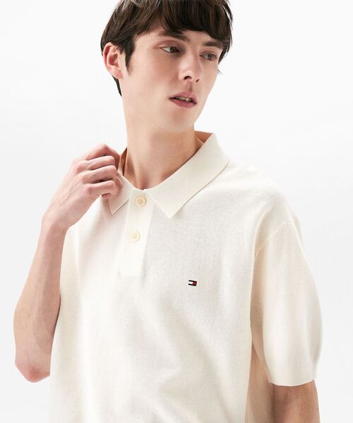 TOMMY HILFIGER（トミーヒルフィガー）の「ライスコーンショートスリーブポロ（ポロシャツ・メンズ・ピンク/ホワイト・MEDIUM/LARGE/X-LARGE）」の7枚目の写真
