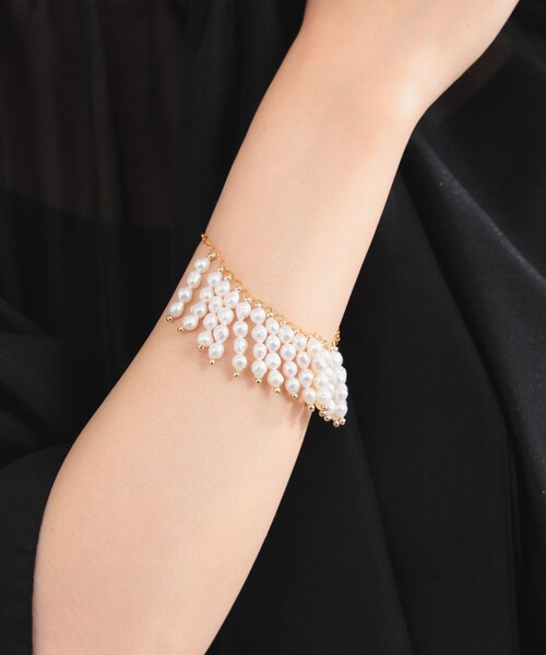 Demi-Luxe BEAMS（デミルクス ビームス）の「jour couture / fringe.04 ブレスレット（ブレスレット・レディース・ホワイト・ONE SIZE）」の2枚目の写真