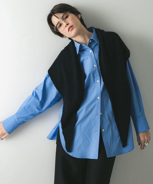 URBAN RESEARCH(アーバンリサーチ)の「ウールカシミヤサンカクストール(ストール/ショール・レディース・ホワイト/レッド/ネイビー・-)」の10枚目の写真