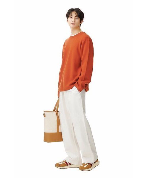 MUSINSA STANDARD（ムシンサスタンダード）の「ミニマルクルーネックニット[タンジェリン]（ニット/セーター・メンズ・その他・SMALL/MEDIUM/LARGE/X-LARGE/XX-LARGE）」の11枚目の写真