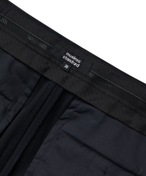 MUSINSA STANDARD（ムシンサスタンダード）の「ウールブレンドセミワイドヒドゥンバンディングスラックス[ネイビー]（スラックス・メンズ・その他・40/38/42/36/34/32/30/31/33/26/27/28/29）」の7枚目の写真