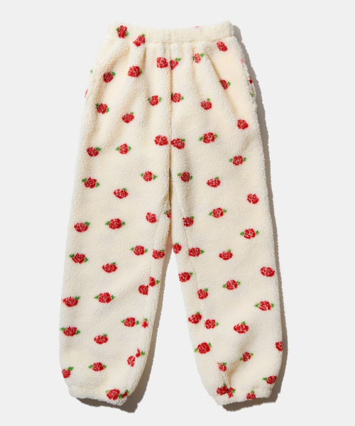 YOUHEE（ユヒ）の「ROSE PATTERN FLEECE PANTS IVORY（スウェットパンツ・レディース・その他・FREE）」の4枚目の写真