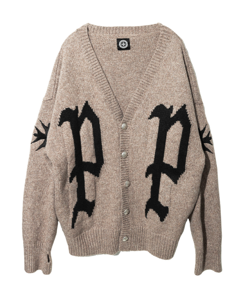PUNCH DRUNK PARTIES(パンチドランクパーティーズ)の「PP Embroidered Cardigan (CAMEL)(カーディガン/ボレロ・メンズ・その他・FREE)」の1枚目の写真