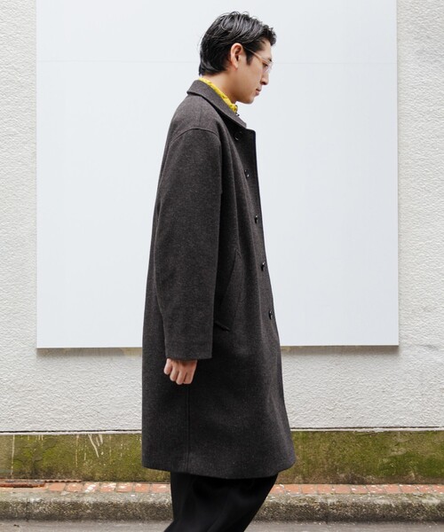 City Ambient Products（シティアンビエントプロダクツ）の「City Ambient Products: オーバーサイズ メルトン コート（その他アウター・メンズ・ネイビー/ブラウン/チャコールグレー・SMALL/MEDIUM/LARGE）」の4枚目の写真