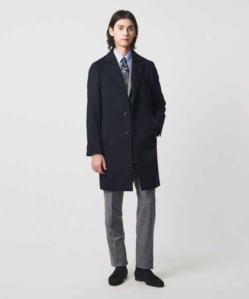 UNITED ARROWS（ユナイテッドアローズ）の「ウール カシミヤ ビーバーチェスターコート（チェスターコート・メンズ・ブラック/ネイビー/モカ・XL/XXL/S/M/L）」の9枚目の写真