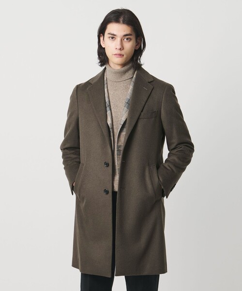 UNITED ARROWS（ユナイテッドアローズ）の「ウール カシミヤ ビーバーチェスターコート（チェスターコート・メンズ・ブラック/ネイビー/モカ・XL/XXL/S/M/L）」の12枚目の写真