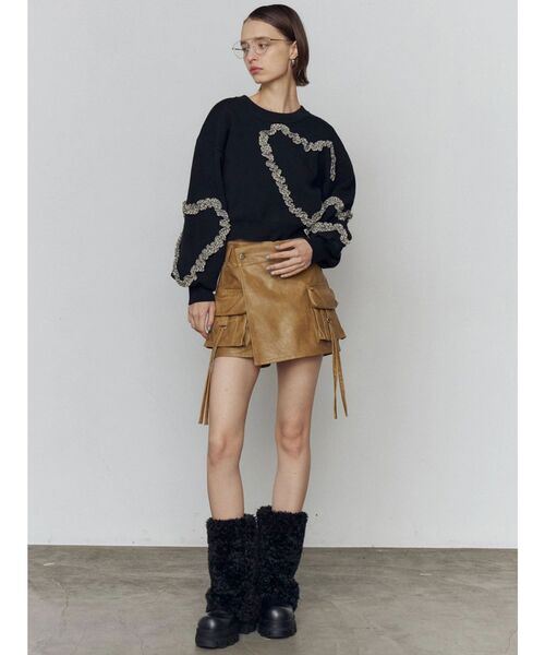 EMODA(エモダ)の「テディブーツ(ブーツ・レディース・アイボリー/ブラック・SMALL/LARGE/MEDIUM)」の15枚目の写真