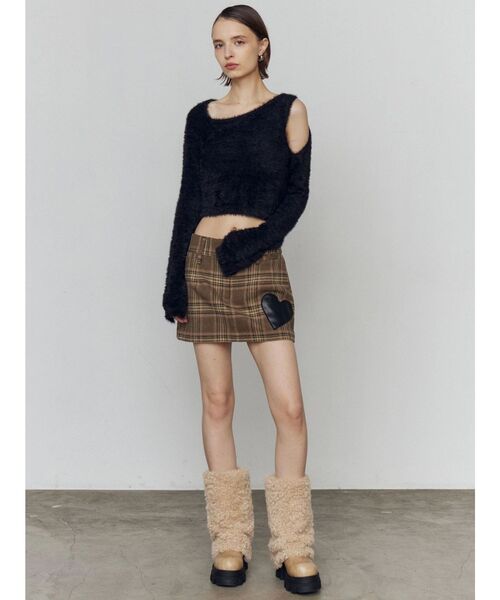 EMODA(エモダ)の「テディブーツ(ブーツ・レディース・アイボリー/ブラック・SMALL/LARGE/MEDIUM)」の14枚目の写真