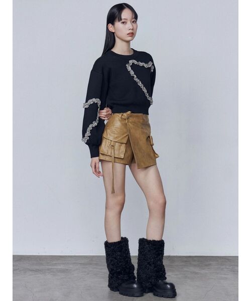 EMODA(エモダ)の「テディブーツ(ブーツ・レディース・アイボリー/ブラック・SMALL/LARGE/MEDIUM)」の12枚目の写真