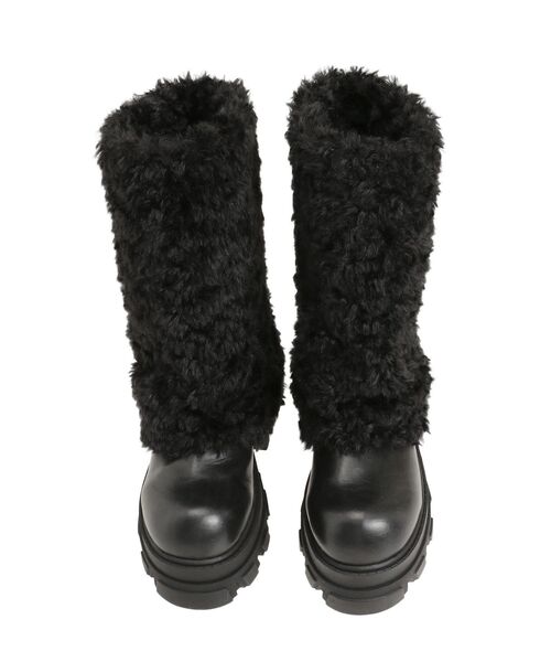 EMODA(エモダ)の「テディブーツ(ブーツ・レディース・アイボリー/ブラック・SMALL/LARGE/MEDIUM)」の10枚目の写真