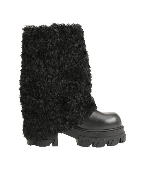 EMODA(エモダ)の「テディブーツ(ブーツ・レディース・アイボリー/ブラック・SMALL/LARGE/MEDIUM)」の20枚目の写真