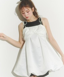 Olu. | サテンバルーンミニワンピース(ワンピース)