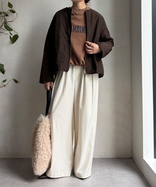 DouDou(ドゥドゥ)の「【WEB限定】リバーシブルファーキルトコート(その他アウター・レディース・グレイッシュベージュ/チャコールグレー/ブラウン・FREE)」の21枚目の写真