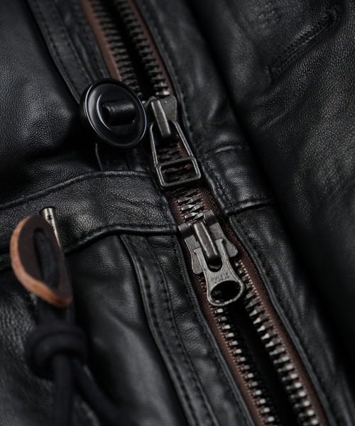 FRIZMWORKS(フリズムワークス)の「LAMBSKIN KARAKORAM GOOSE DOWN PARKA _ BLACK(ダウンジャケット/コート・メンズ・その他・X-LARGE/SMALL/MEDIUM/LARGE)」の8枚目の写真