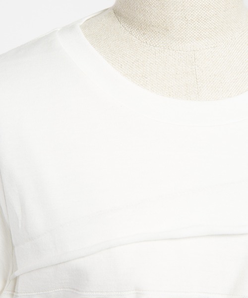 gomme（ゴム）の「ツイストパネルＴ（Tシャツ/カットソー・レディース・ホワイト/チャコールグレー/ブラック・MEDIUM）」の18枚目の写真
