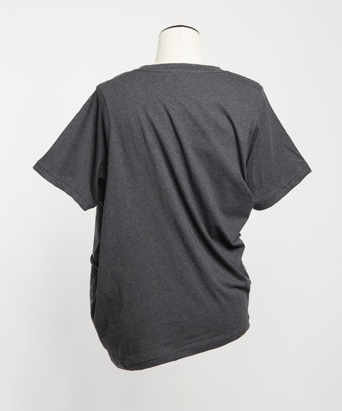 gomme（ゴム）の「ツイストパネルＴ（Tシャツ/カットソー・レディース・ホワイト/チャコールグレー/ブラック・MEDIUM）」の16枚目の写真