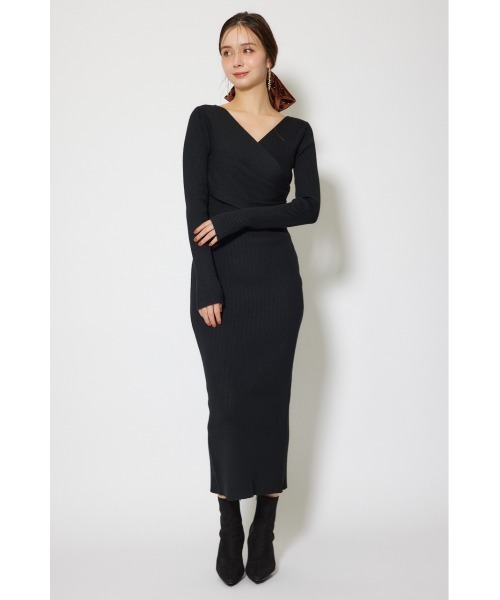 rienda（リエンダ）の「カシュクールウォッシャブルニットワンピース 秋服 冬服（ワンピース・レディース・レッド/ブラック/アイボリー・FREE）」の17枚目の写真