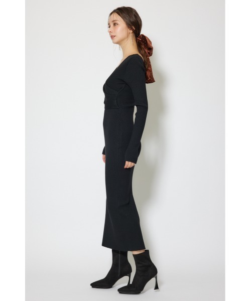 rienda（リエンダ）の「カシュクールウォッシャブルニットワンピース 秋服 冬服（ワンピース・レディース・レッド/ブラック/アイボリー・FREE）」の18枚目の写真